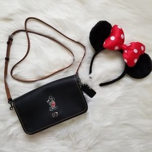 Coach X Disney Mickey Mouse Black Crossbody Purse